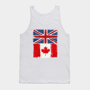 Watercolor British and Canadian Flag Tank Top